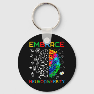 Porte-clés Chemise Neurodiversity Embrasser la Sensibilisatio