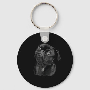 Porte-clés Chemise Pug pour maman papa chien drôle mignon Pug