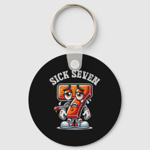 Porte-clés Chemise Sick Seven Meme Six Seven Blague de Mot Am