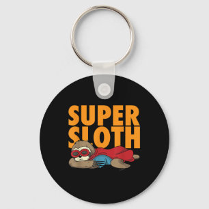 Porte-clés Chemise Super Paresseux _ Personnage héroïque anim