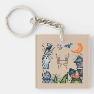 Porte-clés Chemise tee cadre de fête effrayante