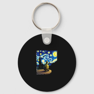 Porte-clés Chemise Tortue Artistique Tortue Nuit Étoilée (4)