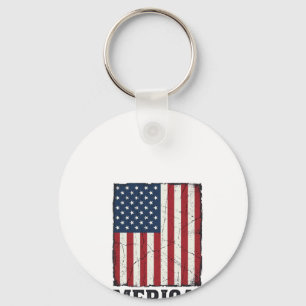 Porte-clés Chemise vectorielle patriotique Drapeau Merica en