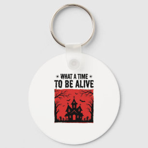 Porte-clés Chemise Vintage Halloween Haunted House What A Tim
