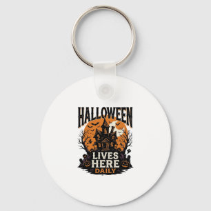 Porte-clés Chemise Vintage Halloween Maison Hantée Quotidien