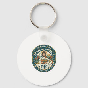 Porte-clés Chemise Vintage Jésus RV Camper Life Graphique Chr