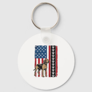 Porte-clés Chemise vintage patriotique empreinte de patte de