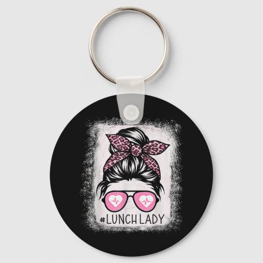 Porte-clés Chemises blanchies Lady Life Pink Leopard Messy (Recto)