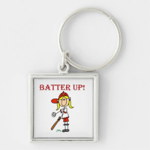 Porte-clés Chemises de softball pour filles Batter Up avec te