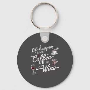 Porte-clés Chemises drôles de vin & café avec des femmes qui