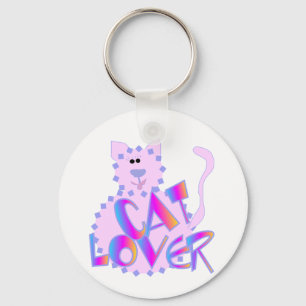 Porte-clés Chemises et cadeaux Amoureux de les chats roses