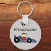 Porte-clés Chemises et cadeaux Blue Race Car (Recto)