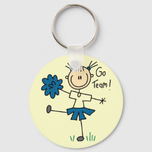 Porte-clés Chemises et Cadeaux de Cheerleading Blue Go Team