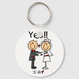 Porte-clés Chemises et Cadeaux de Mariée et Marié 'OUI je veu