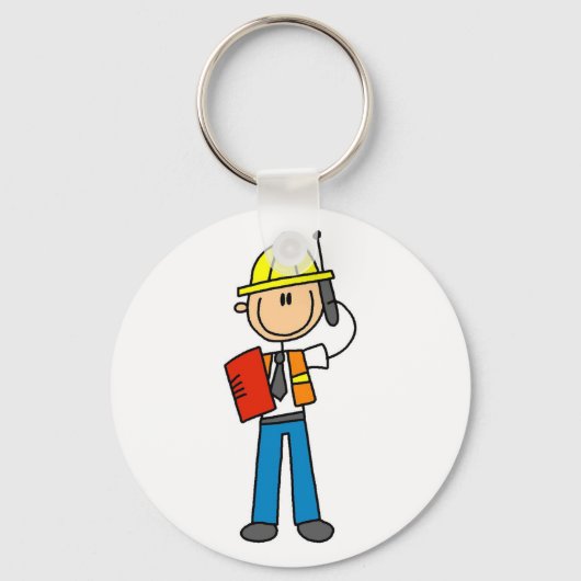 Porte-clés Chemises et cadeaux du contremaître de constructio (Recto)