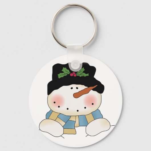 Porte-clés Chemises et cadeaux Snowman souriants (Recto)