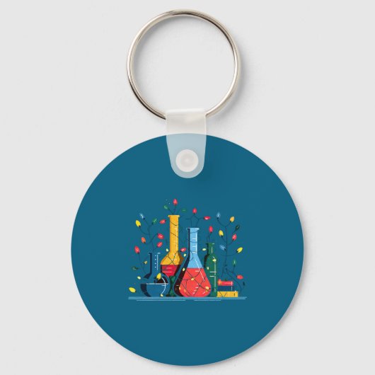Porte-clés Chemistry Christmas Lights Lover Chemist Science L (Recto)