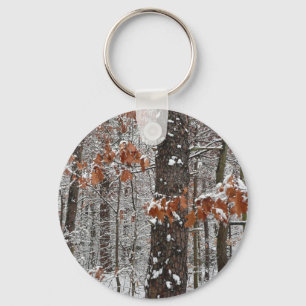 Porte-clés Chênes couverts de neige hiver Photographie de la