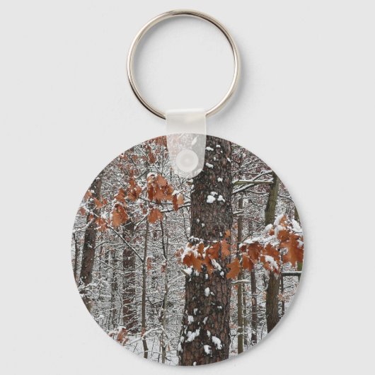 Porte-clés Chênes couverts de neige hiver Photographie de la  (Recto)