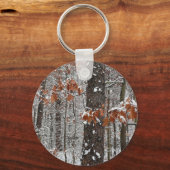 Porte-clés Chênes couverts de neige hiver Photographie de la  (Verso)