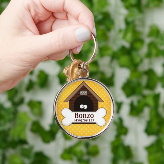 Porte-clés Chenil et étiquette d'identification de chien de (Main)