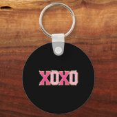 Porte-clés Chenille Patch Sparkling Xoxo Valentines Jour Coeu (Recto)