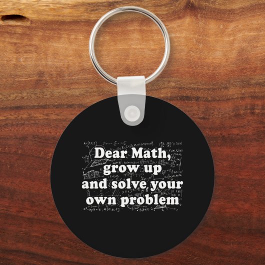 Porte-clés Cher Amusant Math De Retour À L'École Enseignant M (Recto)