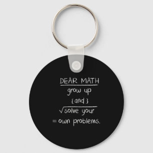 Porte-clés Cher Citation Amusante Math