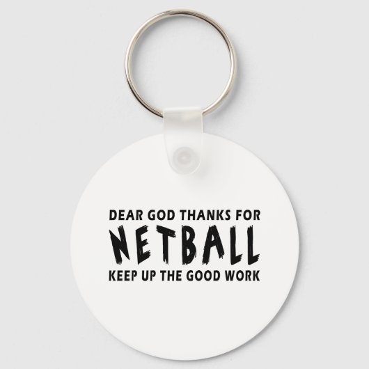 Porte-clés Cher Dieu Merci Pour Le Netball (Recto)