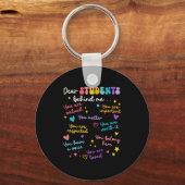 Porte-clés Cher élève derrière moi Appréciation de l'enseigna (Recto)