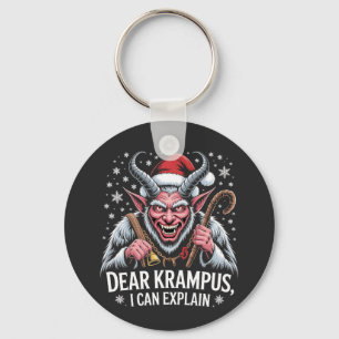 Porte-clés Cher Krampus, je peux expliquer Noël Santa