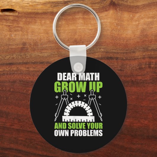 Porte-clés Cher Math Augmente Et Résoudre Vos Propres Problèm (Recto)