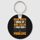 Porte-clés Cher Math Augmente Et Résoudre Vos Propres Problèm (Recto)