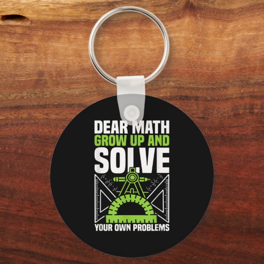 Porte-clés Cher Math Augmente Et Résoudre Vos Propres Problèm (Recto)