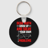 Porte-clés Cher Math Augmente Et Résoudre Vos Propres Problèm (Recto)