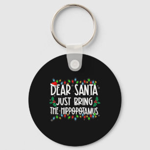 Porte-clés Cher Père Noël, Apportez La Famille Hippopotamus X