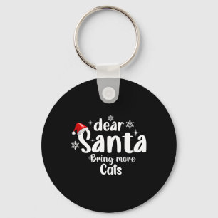 Porte-clés Cher Père Noël Apportez Plus De Chats Drôle Noël
