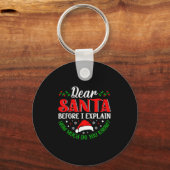 Porte-clés Cher Père Noël avant que j'explique combien savez- (Recto)