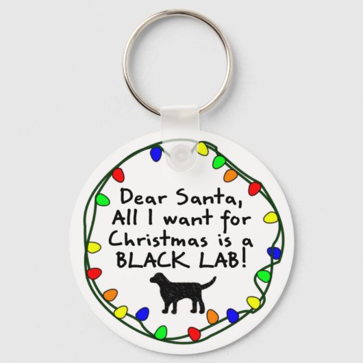 Porte-clés Cher Père Noël Black Lab (Recto)