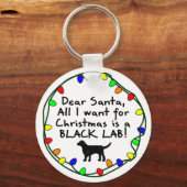 Porte-clés Cher Père Noël Black Lab (Recto)