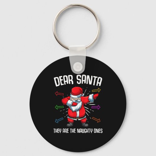 Porte-clés Cher Père Noël, Ce Sont Des Méchants, Des Marrons, (Recto)