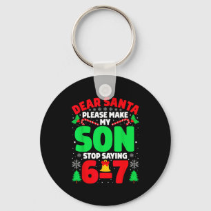 Porte-clés Cher Père Noël, faites que mon fils arrête de dire