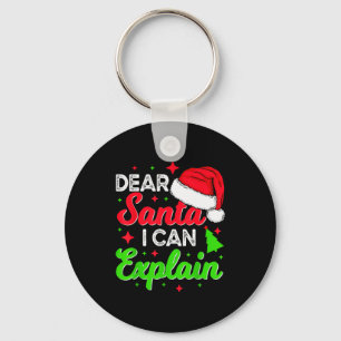 Porte-clés Cher Père Noël je peux expliquer drôle de blague d
