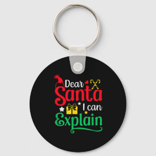 Porte-clés Cher Père Noël Je peux expliquer Funny Noël