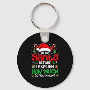 Porte-clés Cher Père Noël je peux expliquer Funny Noël Hommes