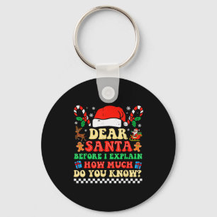 Porte-clés Cher Père Noël je peux expliquer Funny Noël Xmas S