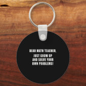 Porte-clés Cher professeur de mathématiques juste grandir Cit (Recto)