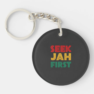 Porte-clés Cherchez d'abord Jah Rastafarien Reggae Rasta Coul