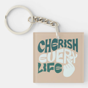 Porte-clés Cherish Life - Love & Kindness Art