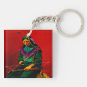 Porte-clés Cherokee Native American Pop Art (Dos)